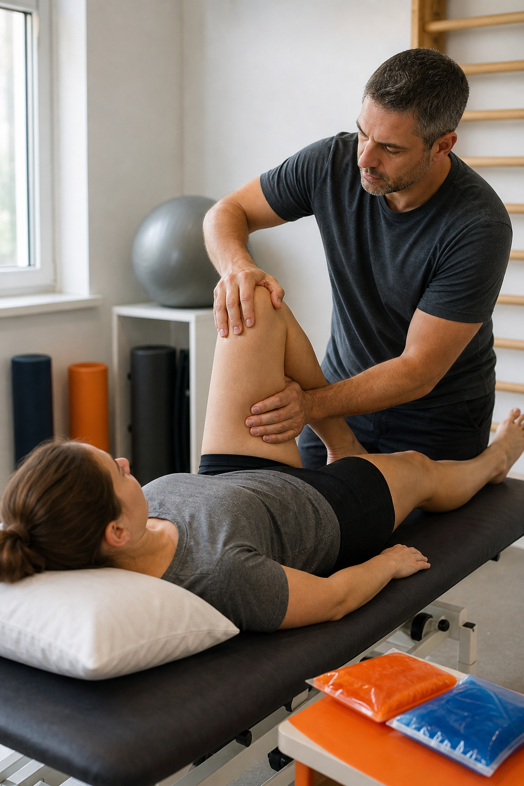 post surgery physiotherapy rehab timeline – immediate recovery illustration