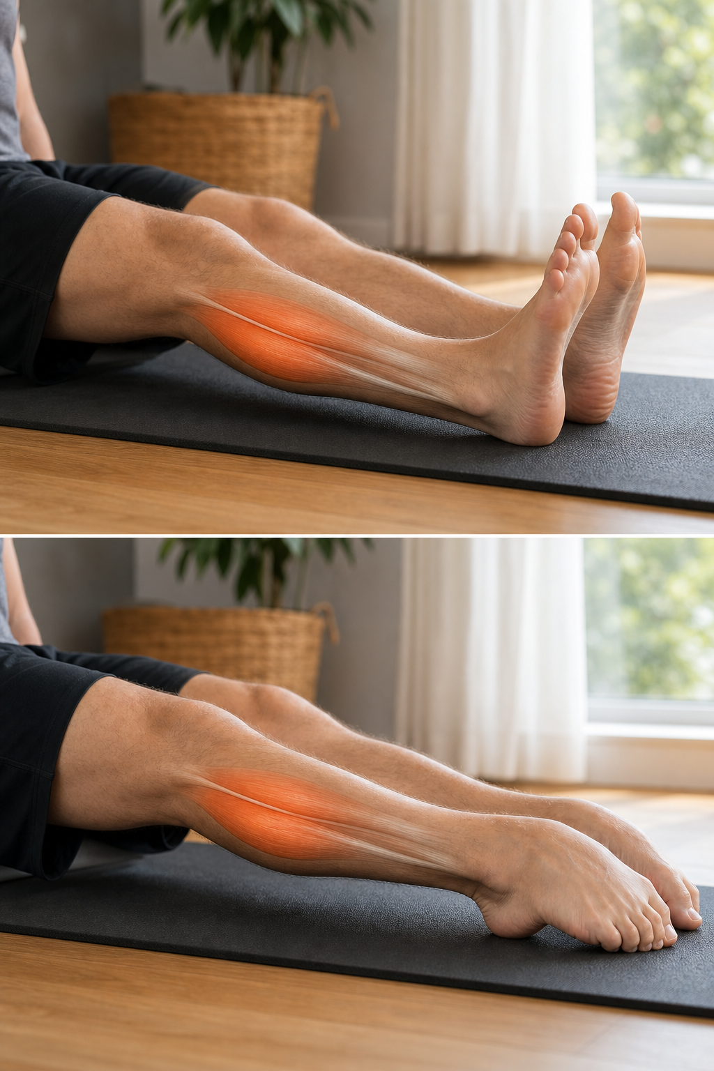 physiotherapy for calf strain – ankle pumps illustration