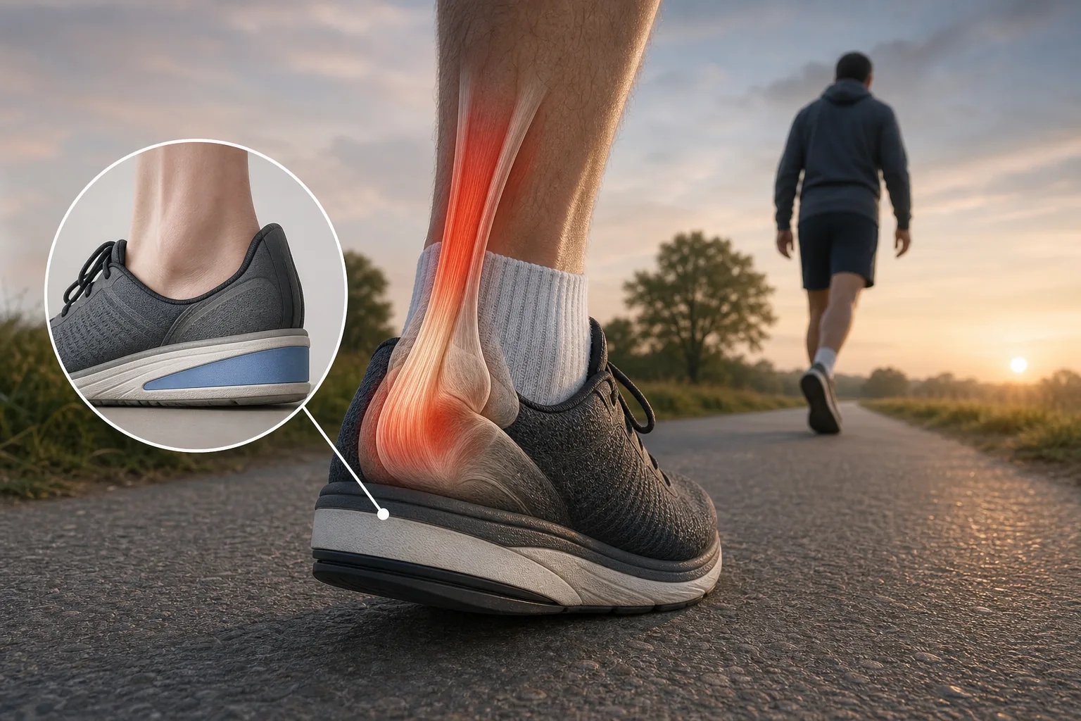 In‑Shoe Heel Lift: visual reference for 5. In‑Shoe Heel Lift , Early‑Phase Unloading Aid